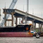 First commercial vessel sail through Baltimore's new channel