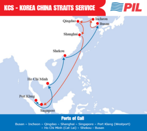 PIL introduces Korea China Straits service