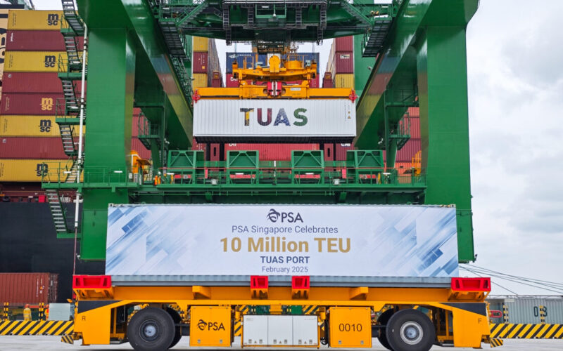 PSA Singapore achieves 10 million TEUs milestone at Tuas Port